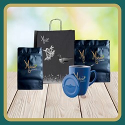 Mug bleu + sac + 3 sachets 40g