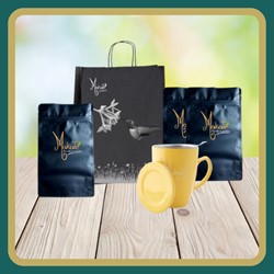 Mug jaune + sac + 3 sachets 40g